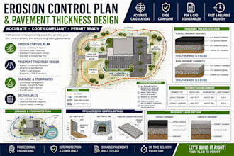 design erosion control plan and pavement thickness design