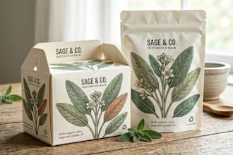 design creative box, pouch and label packaging design
