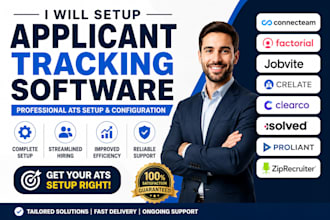 setup ats CRM connecteam factorial crelate clearco isolved proliant ziprecruiter