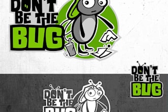 do amazing mascot pest control logo for your brand
