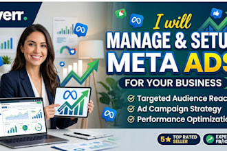 setup and manage facebook ads advertising marketing campaign, fb or meta ads