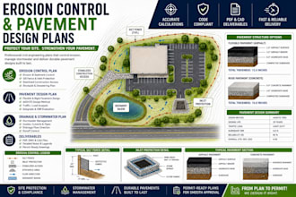 prepare erosion control and pavement design plans