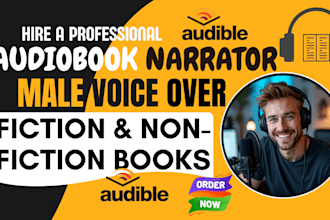be your audiobook narrator with a male voice for self help historical romance