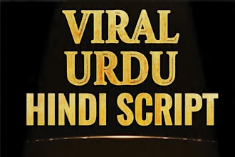 write viral hindi urdu youtube scripts