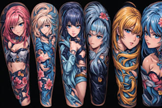 do manga anime tattoo design for you