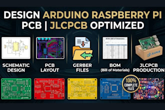 design arduino raspberry pi pcb schematic layout gerber bom for jlcpcb