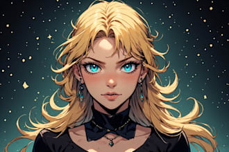 draw a fabulous character in manga style