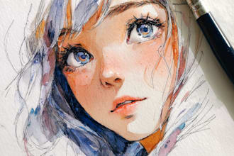 draw cute anime girl for you