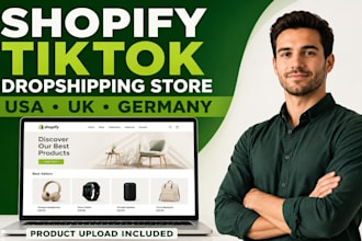 setup USA UK german tiktok shop shopify dropshipping product listing
