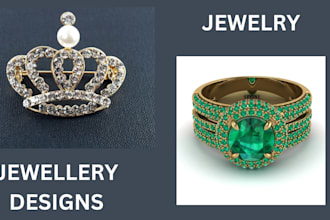 jewelry cad design jewellery 3d design stl file photorealistic renders cad model