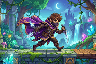 draw 2d game character or 2d game character