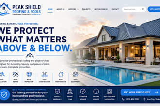 build squarespace construction website, hvac contractor, roofing, pool website