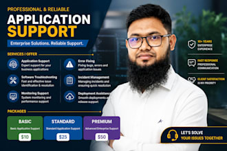 provide enterprise application support and issue fixing