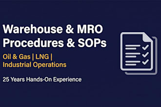 write sops for warehouse, stock control, and inventory management