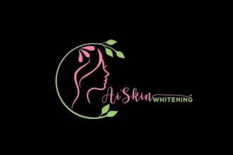 design high definition skin whitening business logo