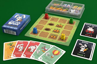 create card game design board game mockup card box design for game development