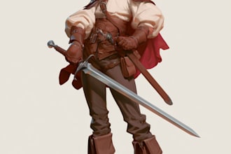 fantasy dnd character illustration