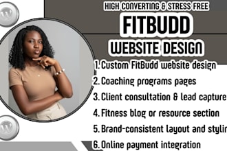 fitbudd website design fitness landing page  membership website wellness website