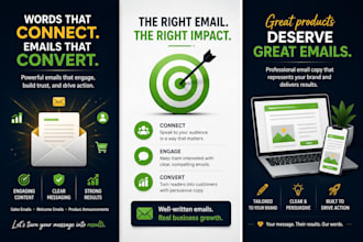 write professional email copy for marketing and sales