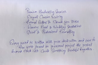 write beautiful cursive handwriting notes, letters, and invitations