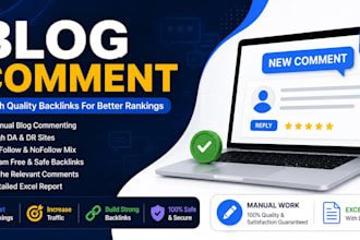 create 200 manual high da blog comment backlinks for SEO
