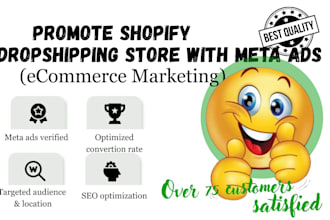 promote shopify dropshipping store with meta ads marketing