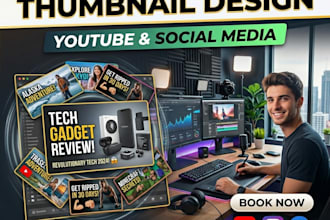 design professional youtube and social media thumbnails