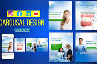 design carousel for facebook, instagram, linkedin using canva