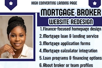 mortgage broker website loan officer website financial services website