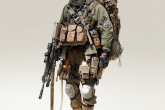 draw military themed illustrations