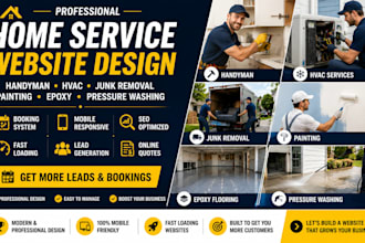 design handyman, junk, hvac, epoxy, painting, pressure washing cleaning website
