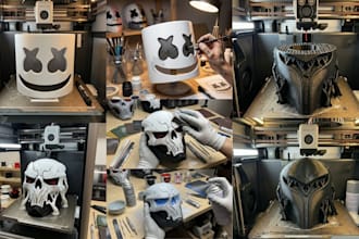 print paint and ship wearable cosplay mask helmet armor props stl for printing
