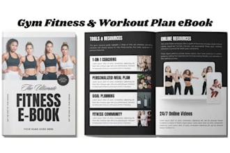 design health fitness ebook, pdf lead magnet, workout plan gym book