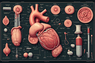 illustrate detailed medical and anatomy illustration