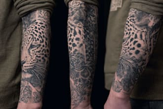do a tattoo design of tattoo sleeve