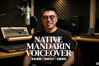 record professional native mandarin voiceover for any project