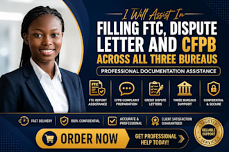ftc report filing, cfpb complaints and credit dispute documentation