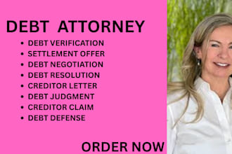 handle debt settlement, debt negotiation, debt relief, and creditor disputes