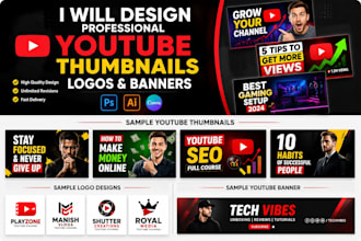 design professional you tube logo and channel banners