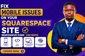 fix squarespace website mobile responsive issue,fix squarespace custom css code