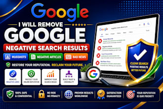 deindex defamatory google results, negative links, news articles and mugshots