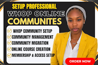whop community setup whop community whop online course whop management store