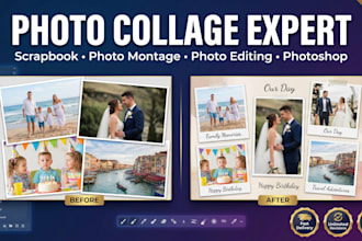 create and make unique photo collage scrapbook montage and image editing