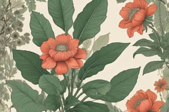 design vintage botanical illustrations for branding