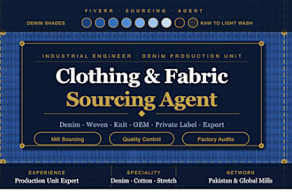 be your clothing and fabric sourcing agent in pakistan
