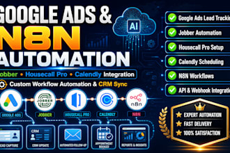 sync google ads, jobber, housecall pro, calendly and n8n automation