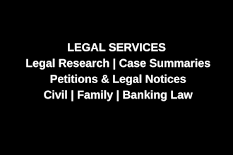 draft petitions, applications, affidavits and legal notices
