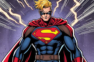 superhero character for comics