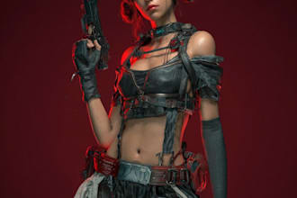 make cyberpunk character art