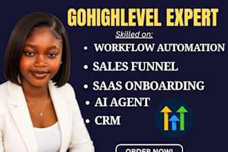 setup gohighlevel CRM, funnels, workflows and automations